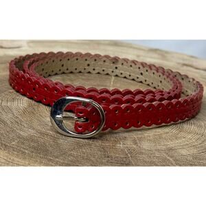 Red Pleather Belt - Size 2XL